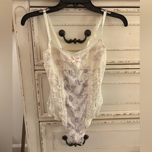 Free People Lace Floral Bodysuit